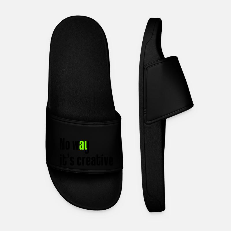 No way it's creative - Men’s Pool Sliders - black