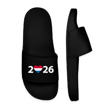 I love Netherlands 2026, Netherlands 2026 - Men’s Pool Sliders - black - Front