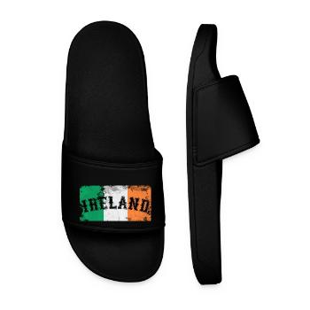 Ireland - Ireland Flag - Men’s Pool Sliders - black - Front