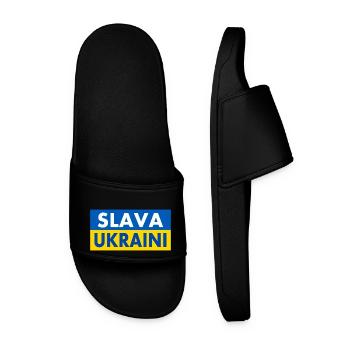 Slava ukraini - Claquettes Homme - noir - Devant