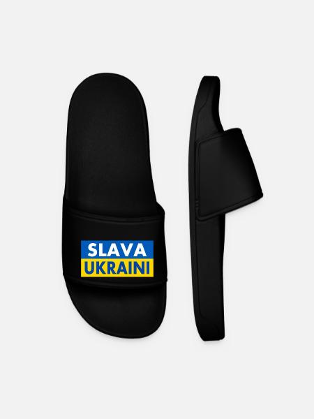 Slava ukraini - Men’s Pool Sliders - black