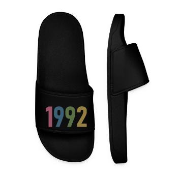 Année 1992, 30 ans, cadeau de 30e anniversaire - Claquettes Homme - noir - Devant