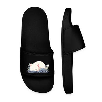 Chat endormi - Claquettes Homme - noir - Devant