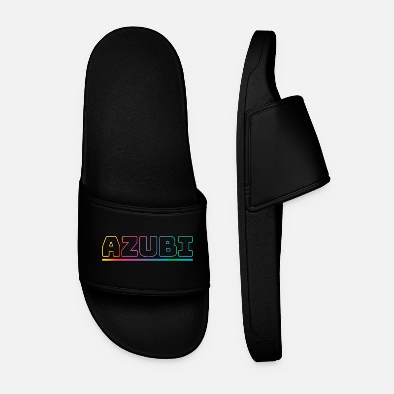 Design Azubi outline bunt - Männer Badelatschen - Schwarz