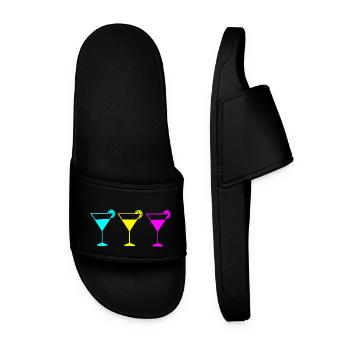 Cocktail Summer Beach Holidays - Men’s Pool Sliders - black - Front