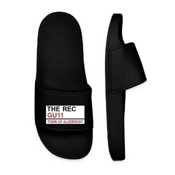 Aldershot Town The Rec Iconic Street Sign - Men’s Pool Sliders - black - Front