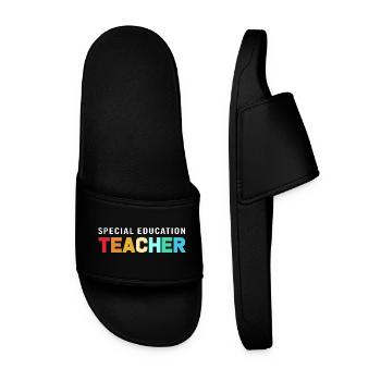 Special Needs School Teacher Special Education Pedagogue - Men’s Pool Sliders - black - Front