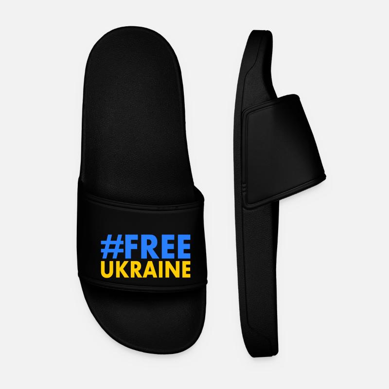 Free ukraine - Männer Badelatschen - Schwarz
