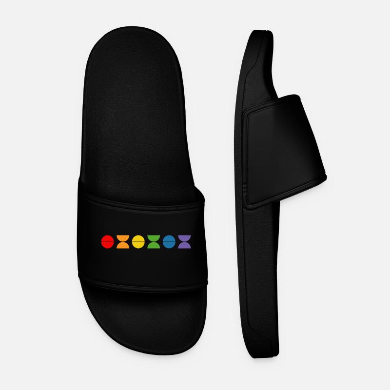 Rainbow fun - Men’s Pool Sliders - black