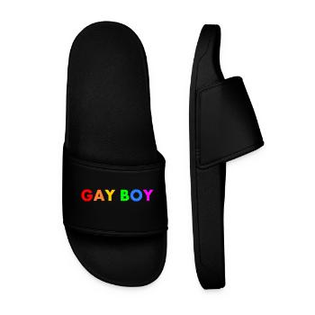 Gay boy - Men’s Pool Sliders - black - Front