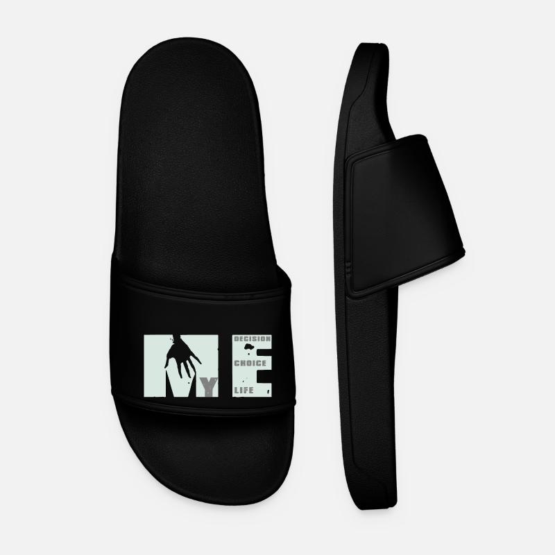 MEvolution: Choice, Decision, Life - Men’s Pool Sliders - black