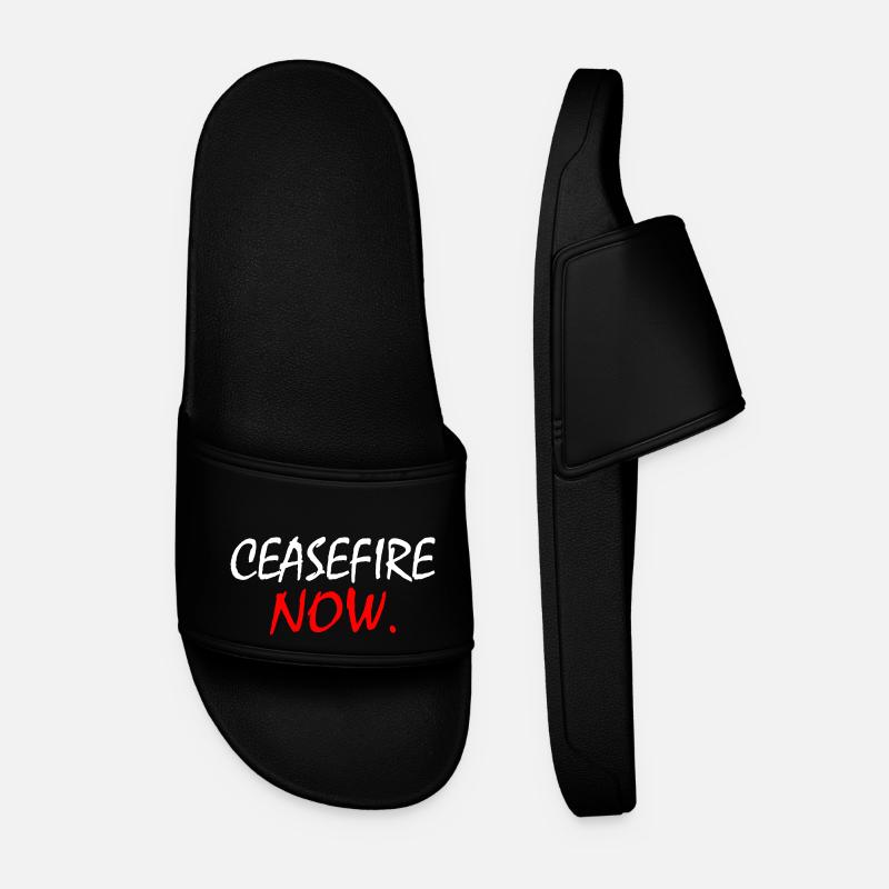 Ceasefire now - Men’s Pool Sliders - black