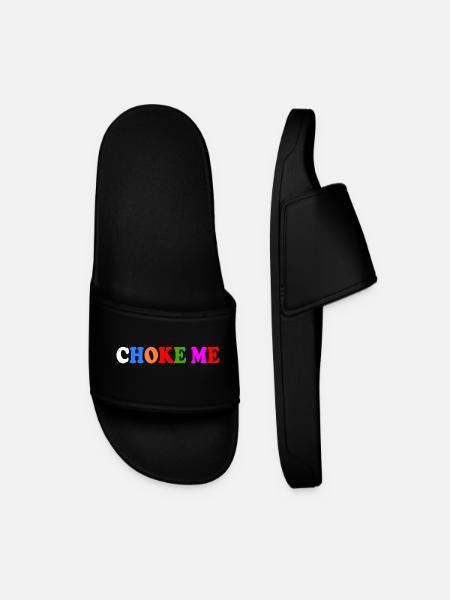 Choke me - Männer Badelatschen - Schwarz