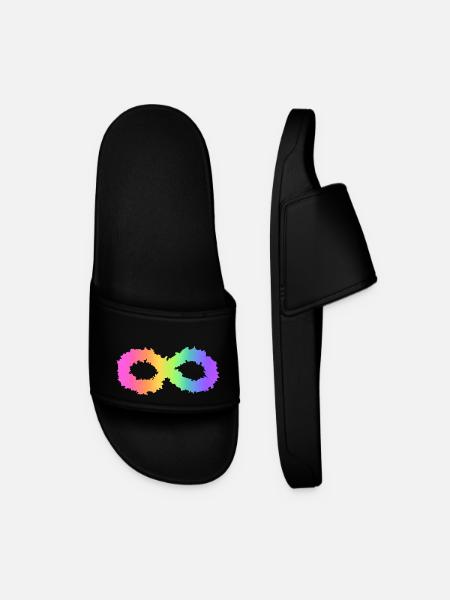 Neurodivergent symbol - Men’s Pool Sliders - black
