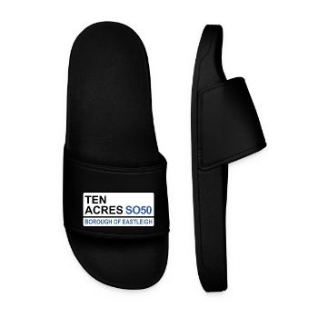 Eastleigh Ten Acres Iconic Street Sign - Men’s Pool Sliders - black - Front