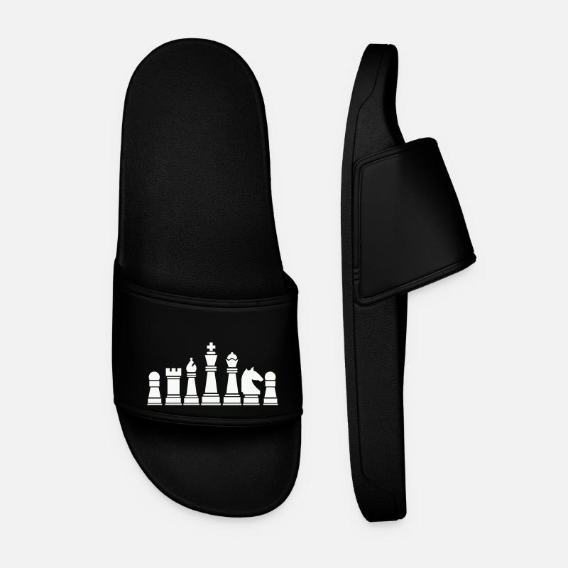 Chess pieces - Men’s Pool Sliders - black