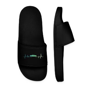 Pick-up heartbeat off-road car - Men’s Pool Sliders - black - Front