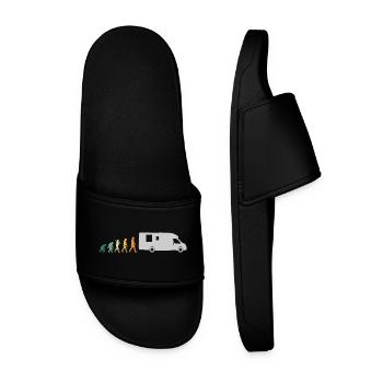 Camping Pensioner Retro Style - Evolution Grandpa - Men’s Pool Sliders - black - Front