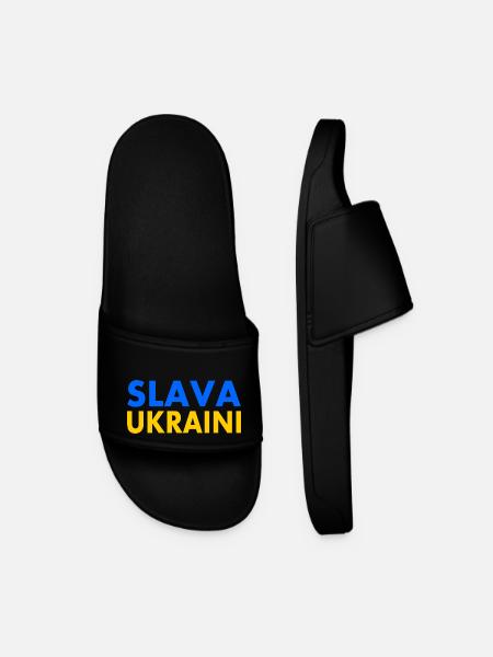 Slava ukraini - Men’s Pool Sliders - black