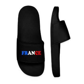 FRANKREICH FRANZÖSISCHE FLAGGE - Männer Badelatschen - Schwarz - Vorne