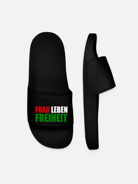 Frau leben freiheit - Männer Badelatschen - Schwarz