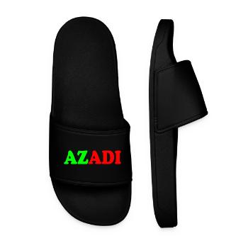 Azadi - Männer Badelatschen - Schwarz - Vorne