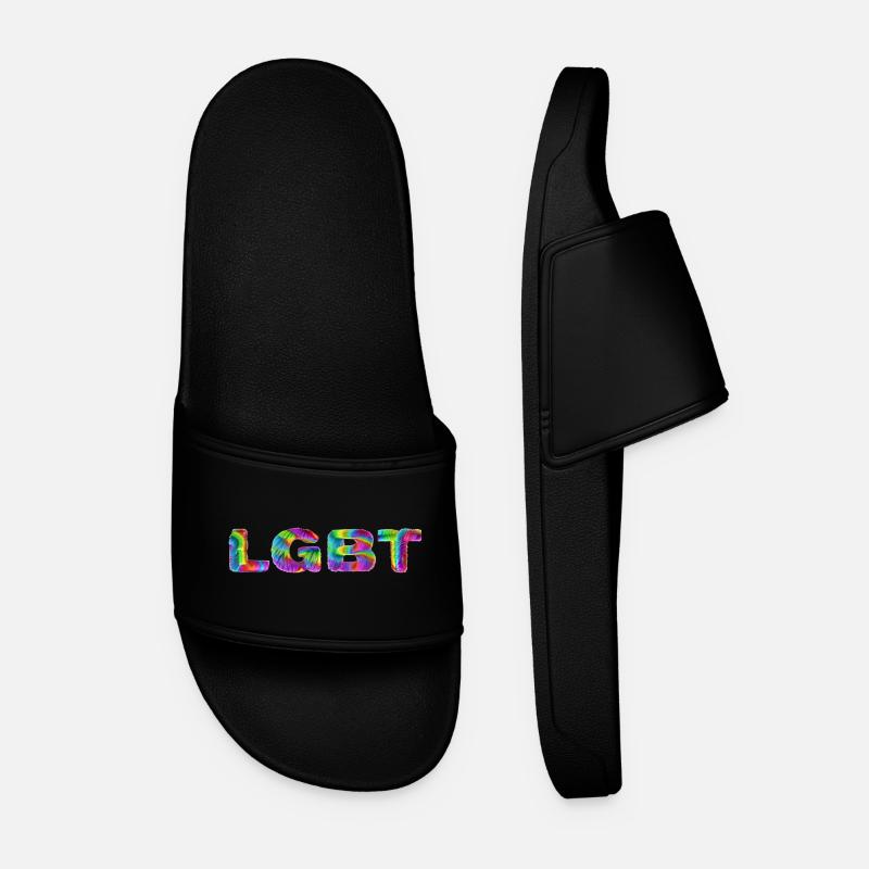 LGBT - Männer Badelatschen - Schwarz
