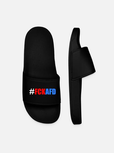 Fck afd - Männer Badelatschen - Schwarz