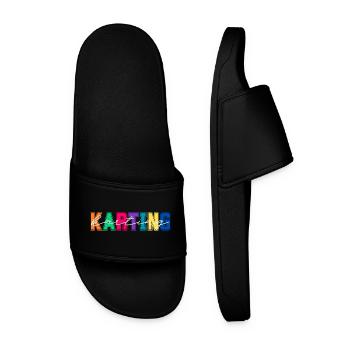 Karting Colors - Karting Lover Gift - Men’s Pool Sliders - black - Front