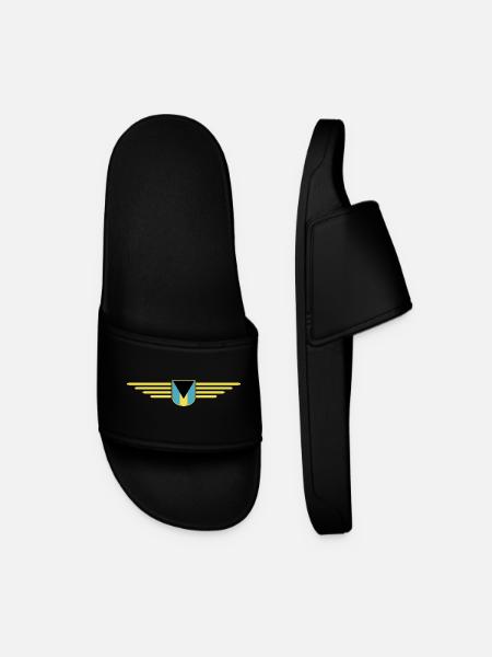 Bahamas fans: Tropical design - Men’s Pool Sliders - black