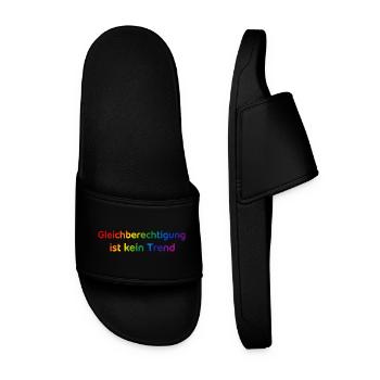 Equality is not a trend rainbow - Men’s Pool Sliders - black - Front