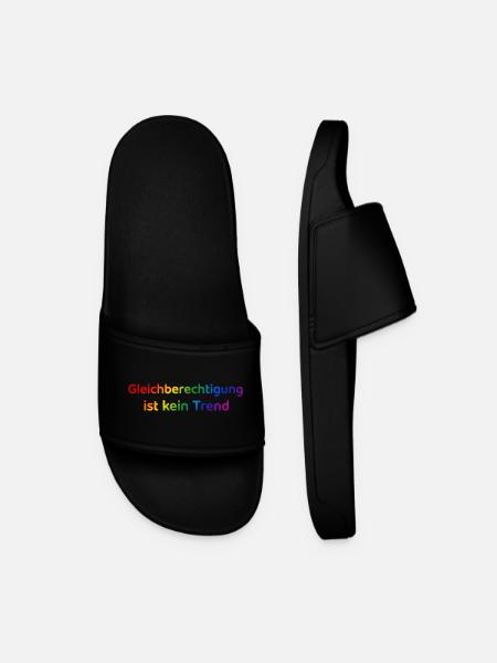 Equality is not a trend rainbow - Men’s Pool Sliders - black