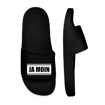Ja moin - Männer Badelatschen - Schwarz - Vorne