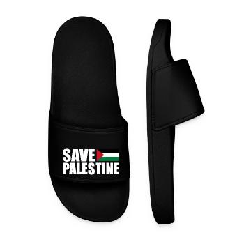 SAVE PALESTINE - Men’s Pool Sliders - black - Front
