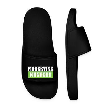Marketing Manager green tshirt schwarz - Männer Badelatschen - Schwarz - Vorne
