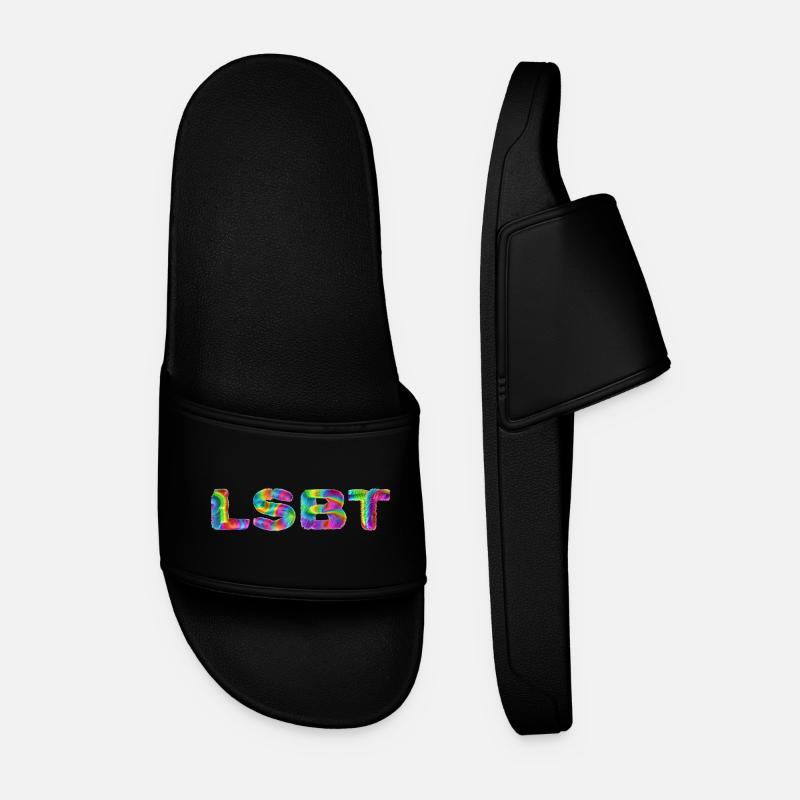 LGBT - Men’s Pool Sliders - black