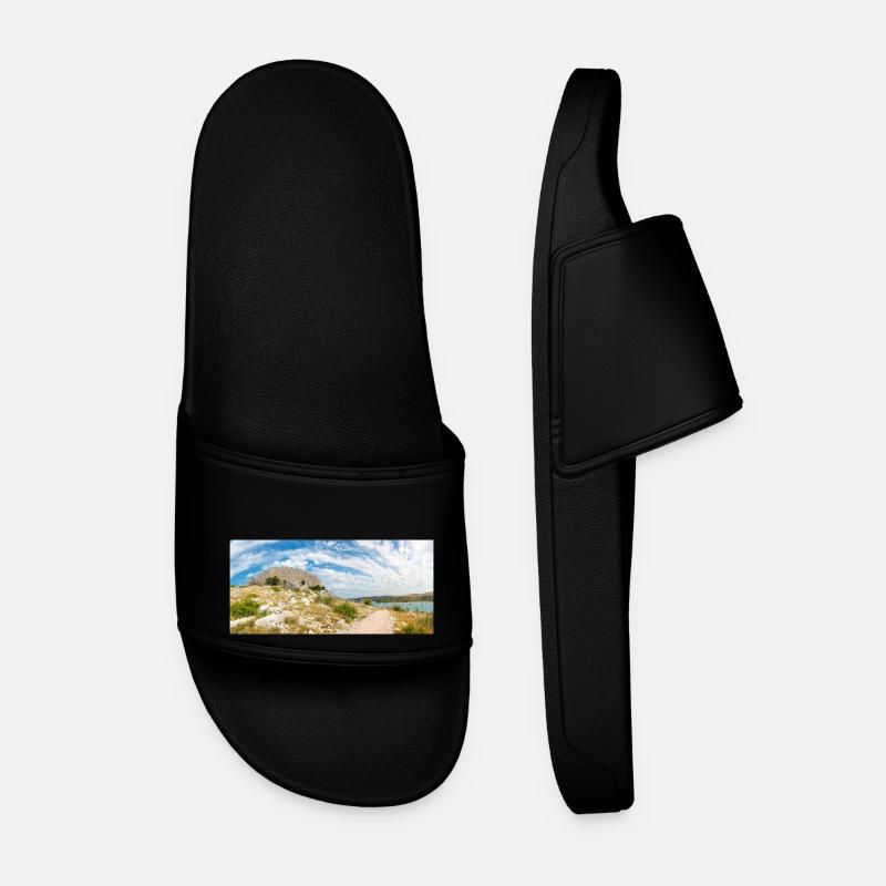 Die Mauer von Oštrica (Bedem Grebastica) Kroatien - Männer Badelatschen - Schwarz