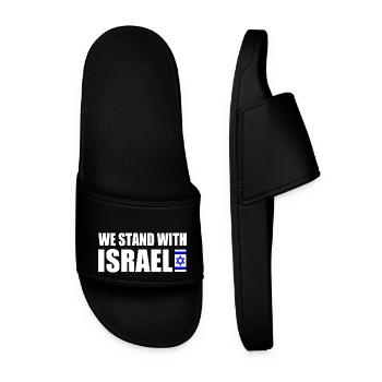 We stand with israel - Männer Badelatschen - Schwarz - Vorne