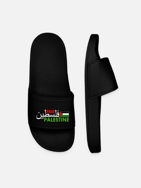 Free palestine فلسطين - Men’s Pool Sliders - black