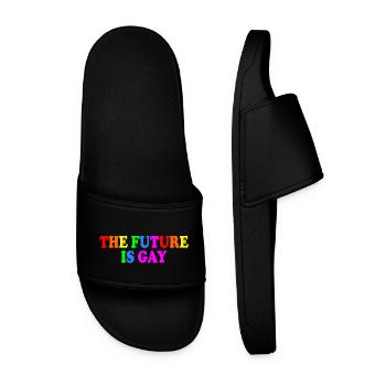 The future is gay - Men’s Pool Sliders - black - Front