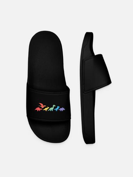 Dinos arc-en-ciel - Claquettes Homme - noir