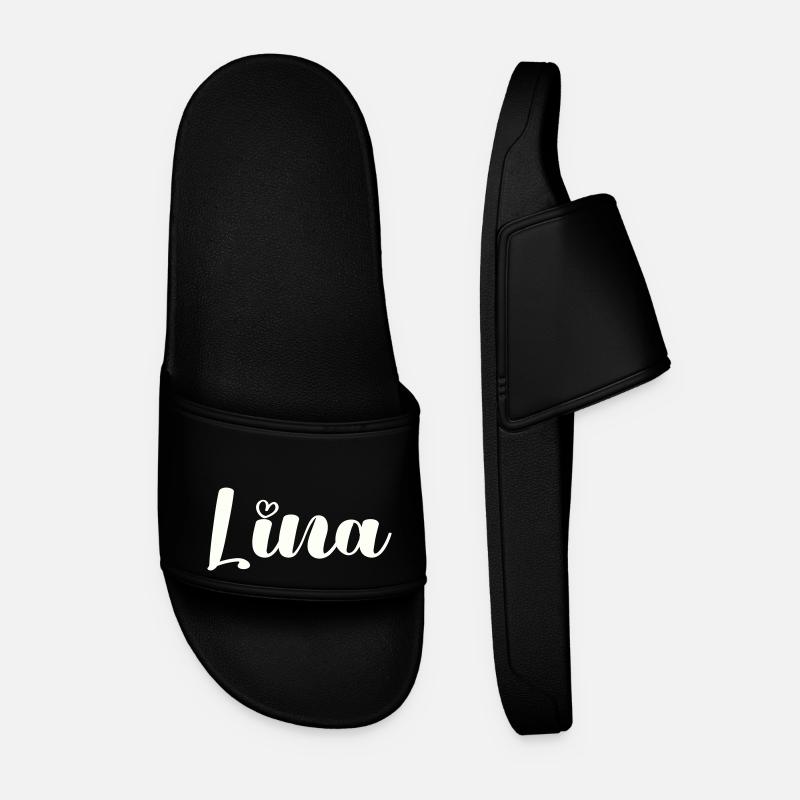 Lina Name - Men’s Pool Sliders - black