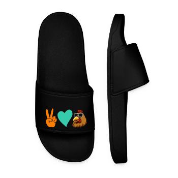 Chickens Hen - Men’s Pool Sliders - black - Front