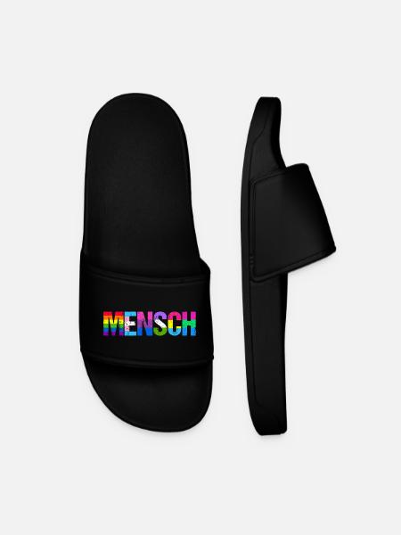 Mensch Pride Month LGBT LGBTQ - Männer Badelatschen - Schwarz