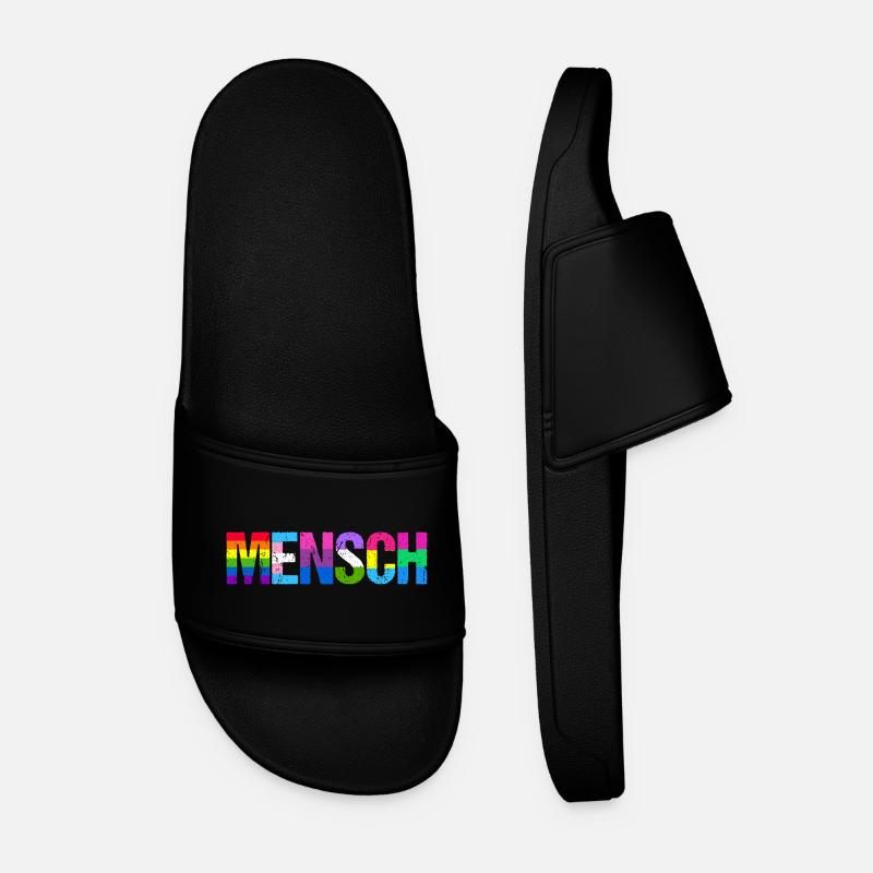 Mensch Pride Month LGBT LGBTQ - Männer Badelatschen - Schwarz
