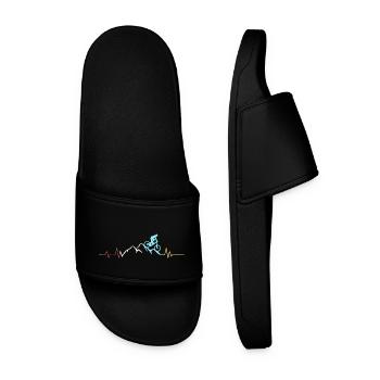 MTB Retro Heartbeat - Men’s Pool Sliders - black - Front