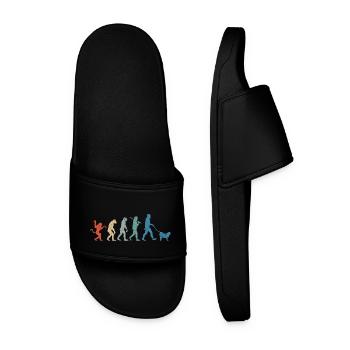 Islandhund Evolution Retro Vintage - Männer Badelatschen - Schwarz - Vorne