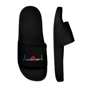 cowboy heartbeat- Cowboy Western Texas - Claquettes Homme - noir - Devant