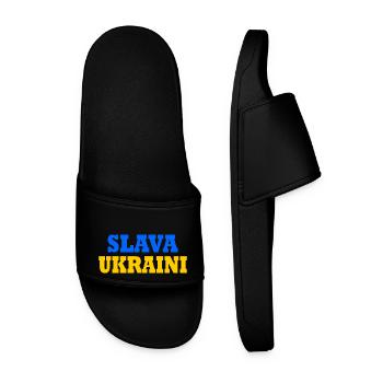 Slava ukraini - Claquettes Homme - noir - Devant