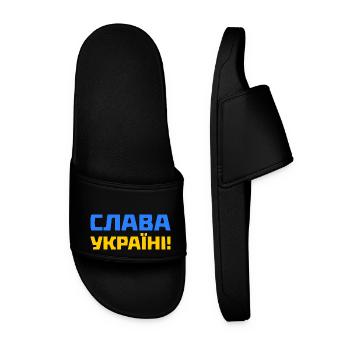 Slava ukraini - Claquettes Homme - noir - Devant